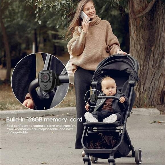 Mini Body Camera Video Recorder Built-in 128GB Memory Card with Night Vision - Picture 6 of 7